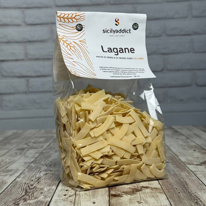 Håndlavet Lagane 100% siciliansk hvede 500g for engroshandel hos Sicilyaddict