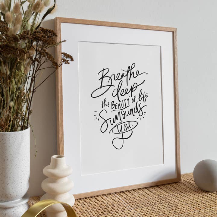 Breathe Deep - 8"x10" Print for wholesale by Amy Renee Design