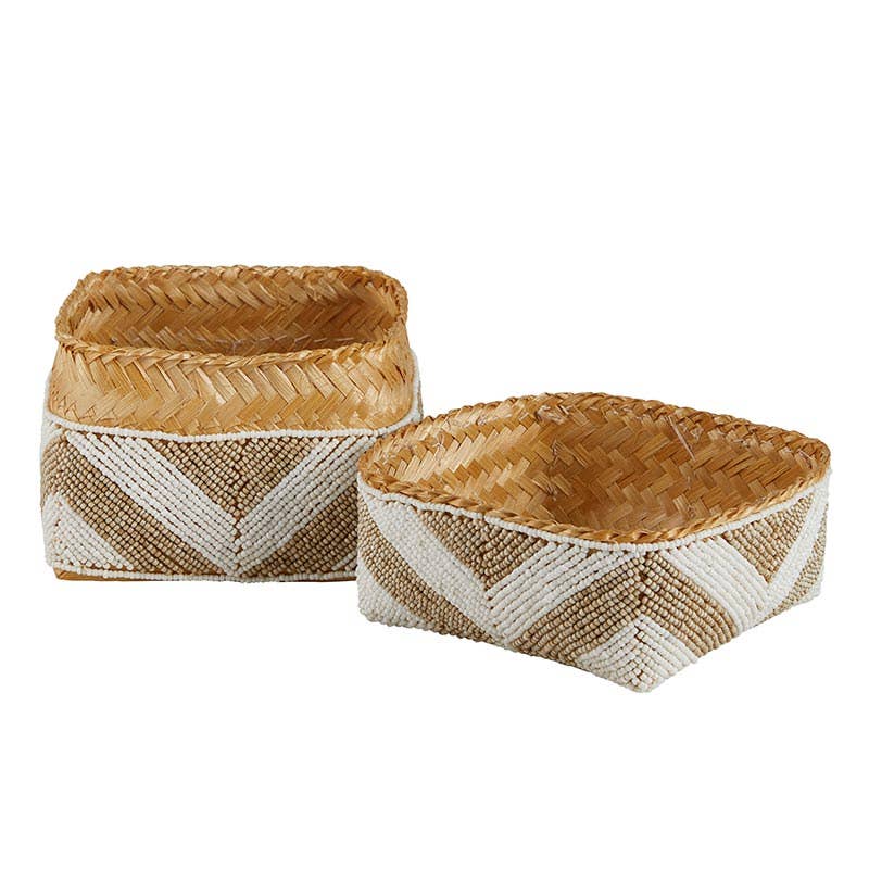 47th & Main (Creative Brands) - Wholesale Basket - Patterned Beaded Baskets - Set of 33
