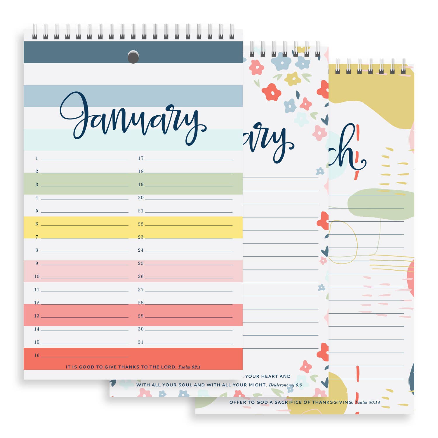 Muscadine Press - Wholesale Journal/Diary - Yearly Gratitude Journal, Joyful Stripes2