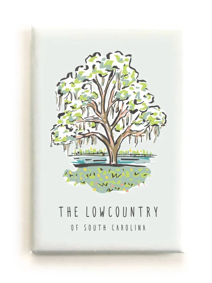 South Carolina Lowcountry Oak Tree Magnet for wholesale by Texture Design Co