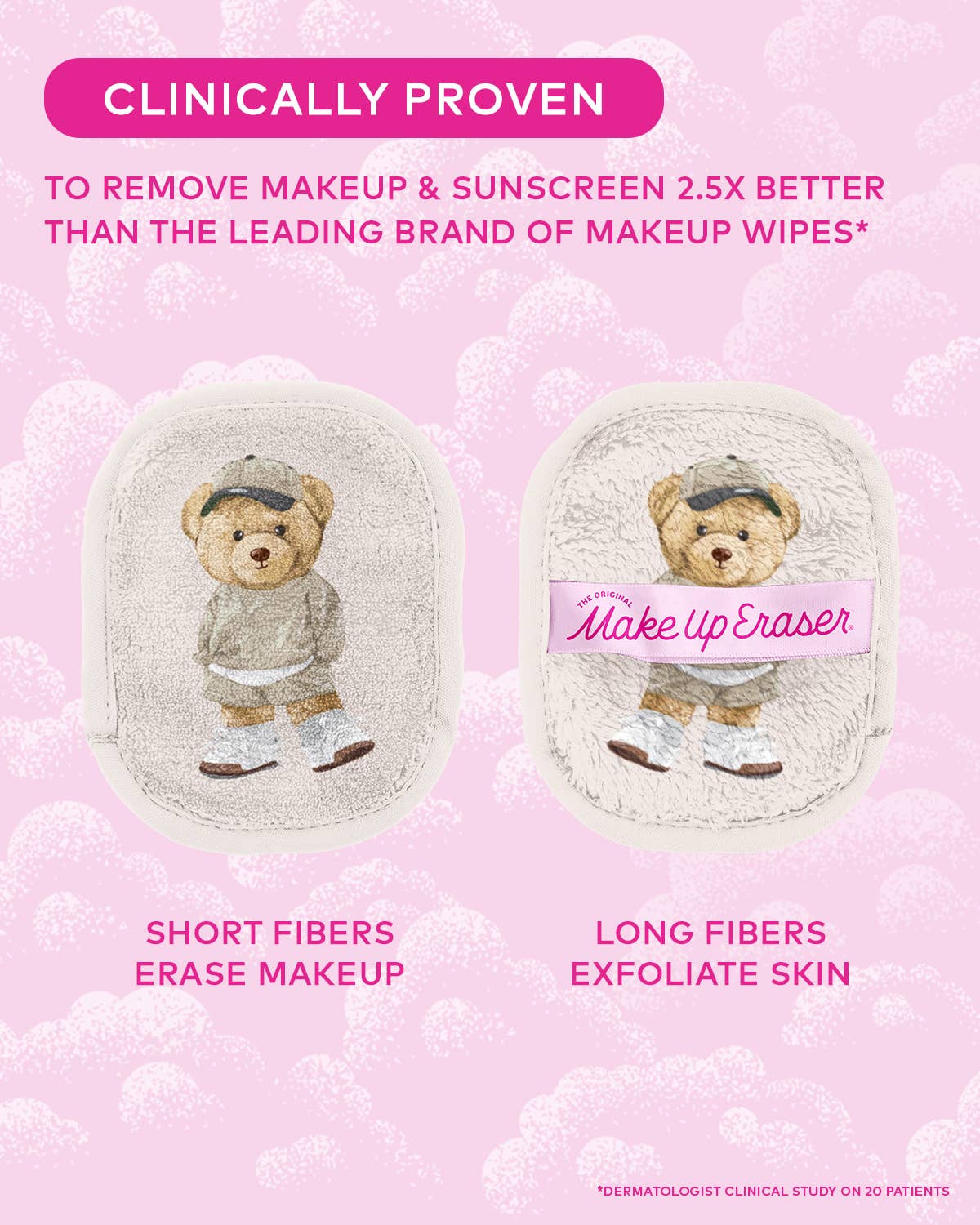 The Original MakeUp Eraser - Wholesale Makeup Remover - Teddy Bear 7-Day Gift Set & Plush Cosmetic Bag8