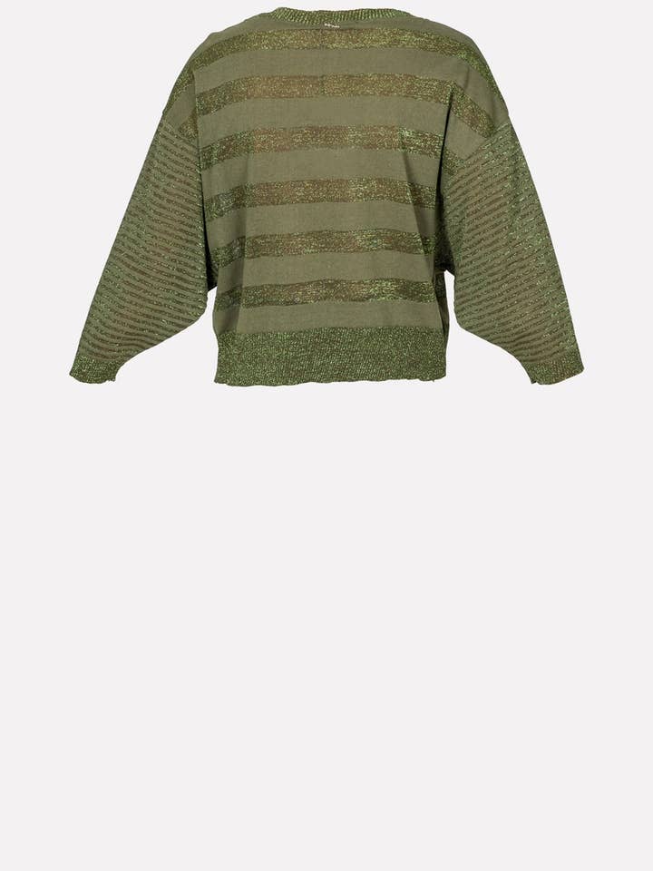 Gestreiftes Lurex-Trikot 50% Co 50% Pc +70% Vi 15% Pl 15% Met für den Großhandel von No-nà by Siste's