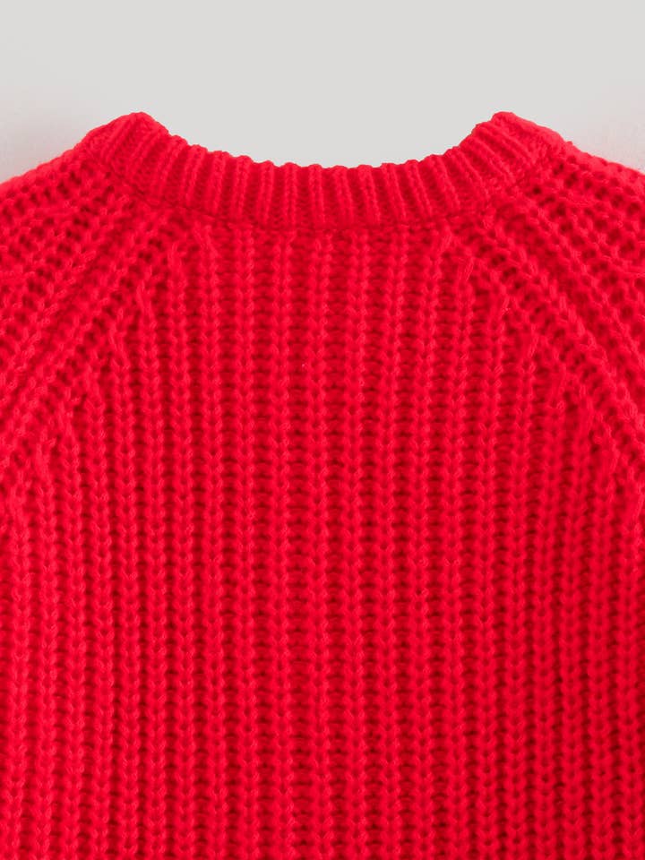 Rosa Clothing - Wholesale Cardigan - Women's - chunky crewneck knit Cardigan4