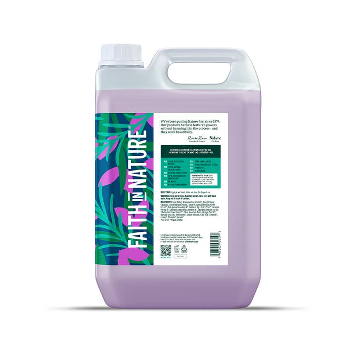 Lavender & Geranium Hand Wash - 5L for wholesale by Faith in Nature