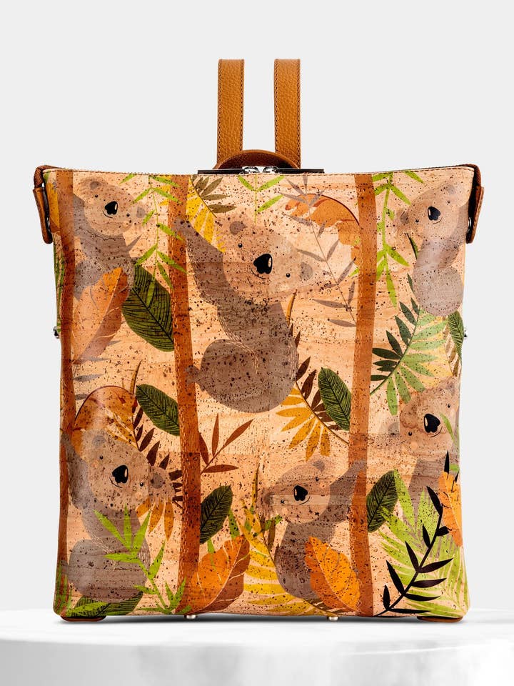 Konvertibler Kork-Rucksack Koalas für den Großhandel von StudioCork