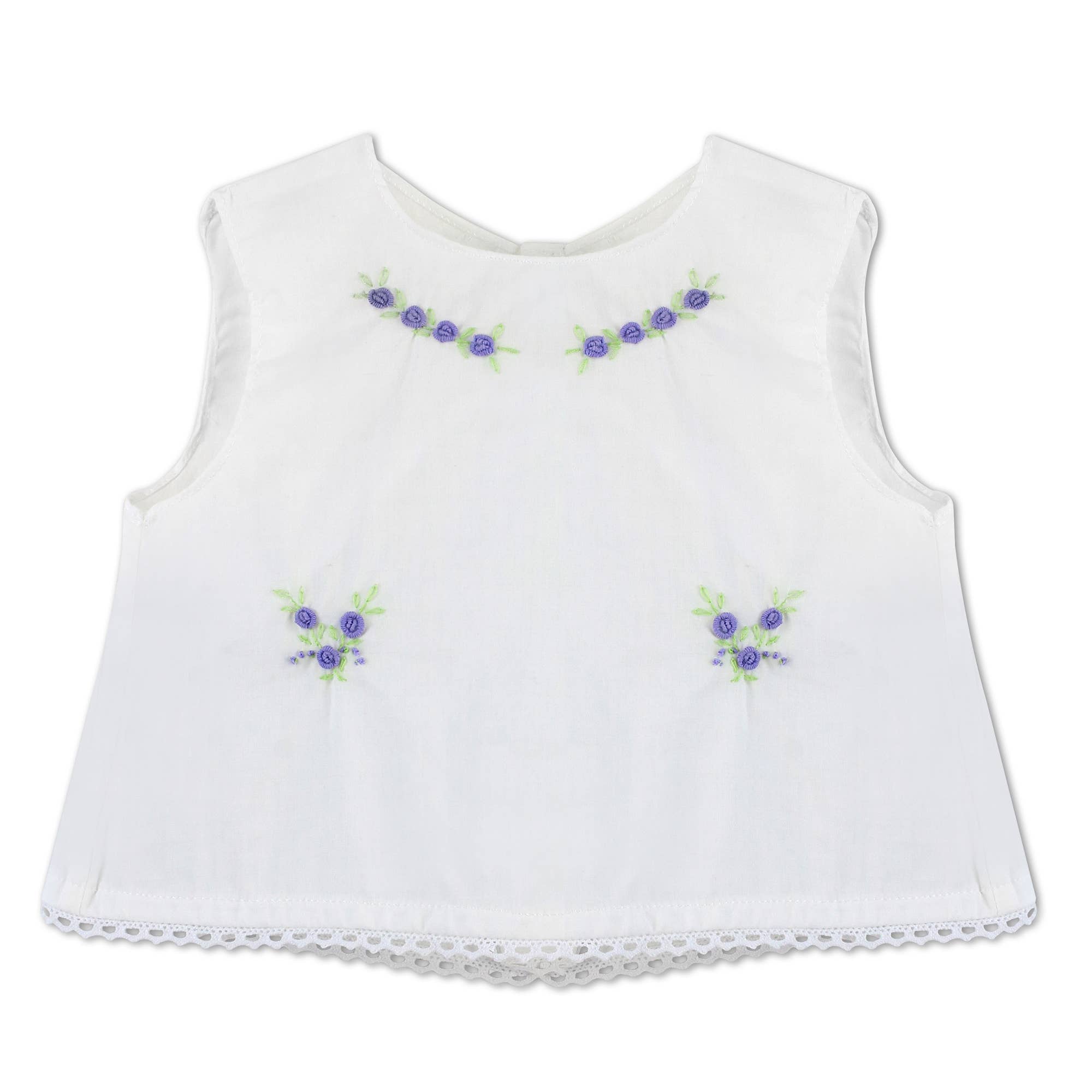 Julius Berger & Carriage Boutique - Wholesale Clothing Set - Baby - Baby Girl Sleeveless Two Piece Diaper Set - Classic Cream2