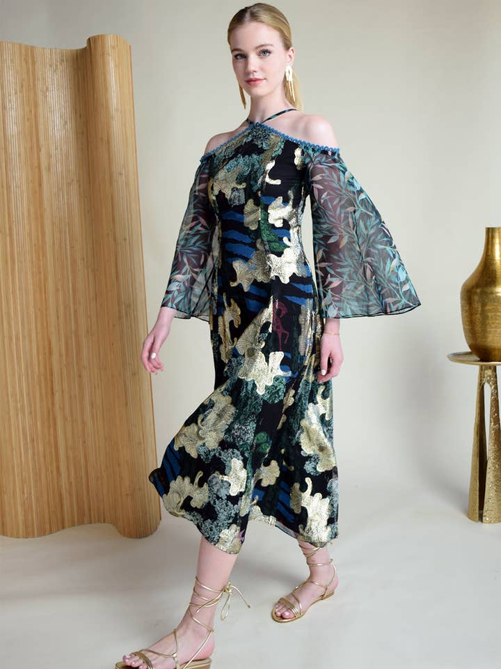 Gia Black Maxi Dress for wholesale by Sandhya Garg