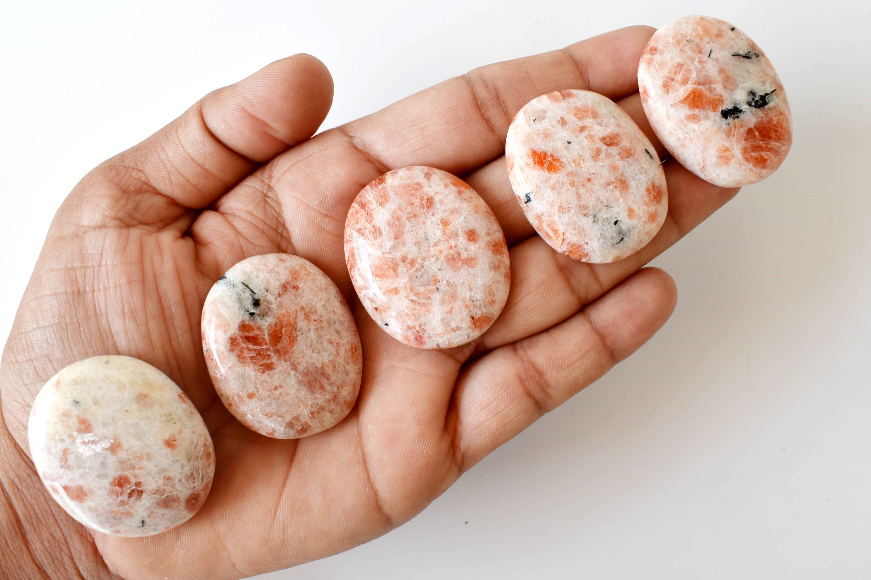 Soothing Crystals - Wholesale Spiritual Stone/Crystal - Sunstone Worry Stones, Pocket Crystal, Thumb Stones7