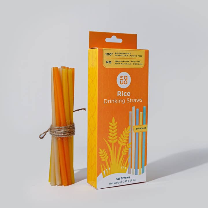 Rice Drinking Straws for wholesale by EQUO