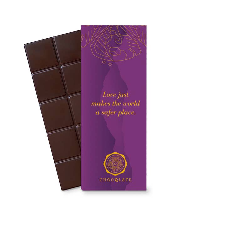 Chocqlate – Barra de chocolate por atacado – “O amor só faz...” CHOCQLATE Chocolate Biológico 50%3