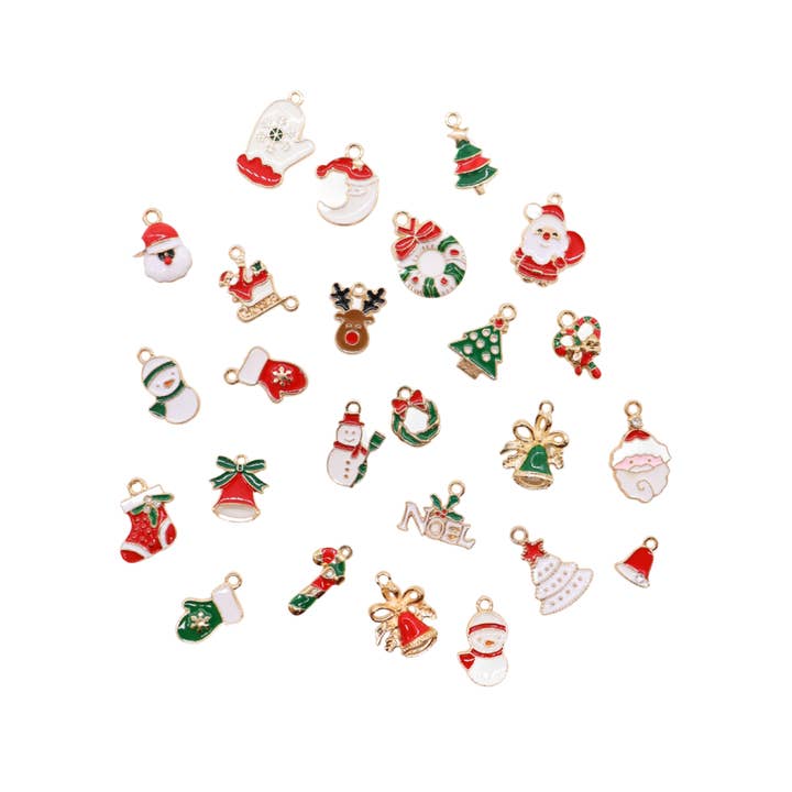 The Charm Bar Company - Wholesale Individual Charm/Pendant - Gold Christmas Charms - Assorted