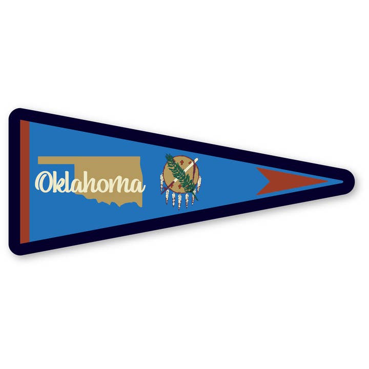 Coaster - Oklahoma Pennant Flag for wholesale by Morris Magnets