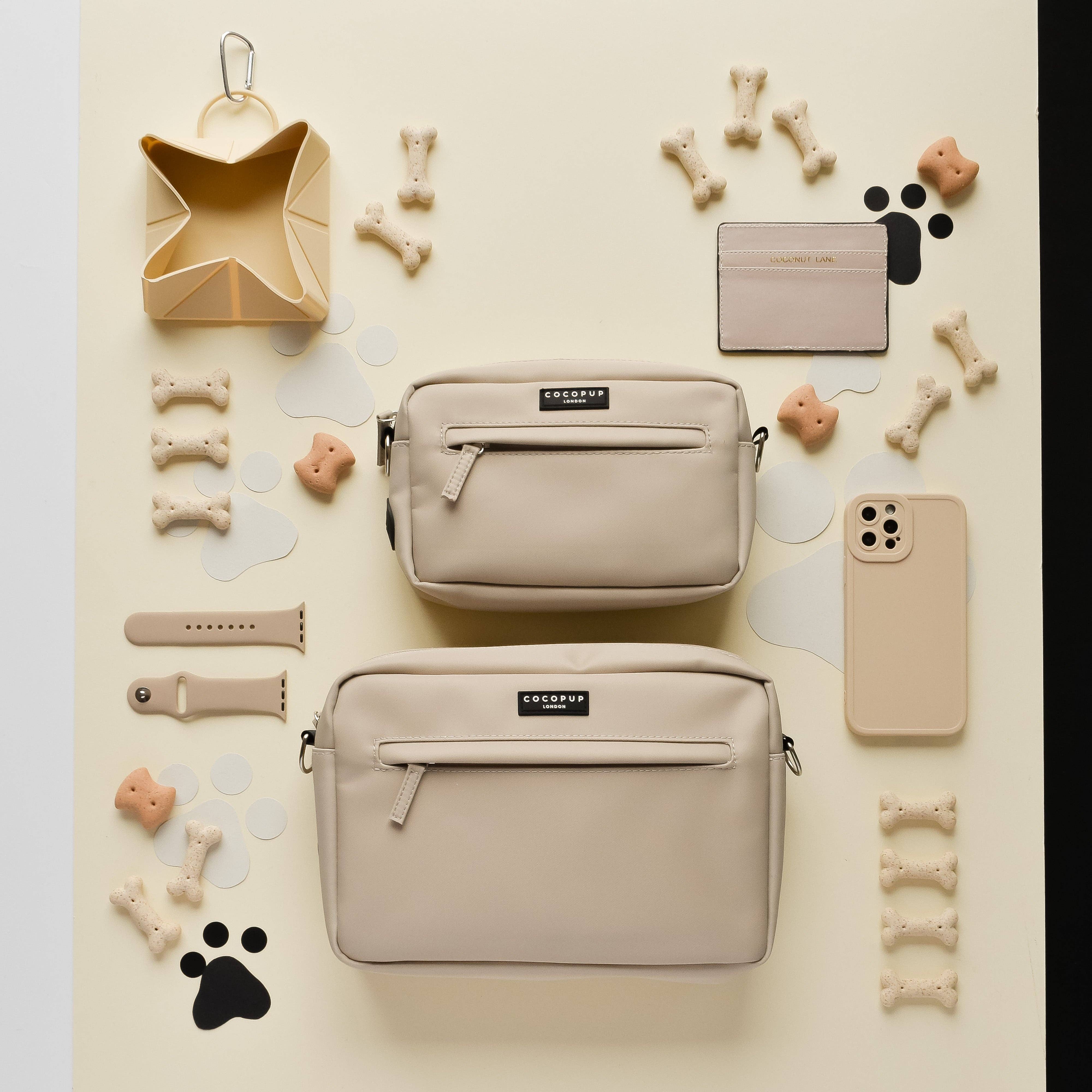 Cocopup London – Engroshandel Pose til godbidder - Hund – Stor hund Walking Bag - Caramel Latte3