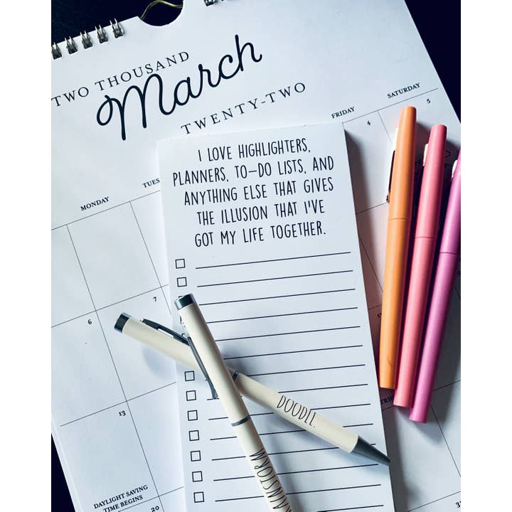 ellembee gift - Wholesale Notepad - I love highlighters and planner funny printed to do list pad