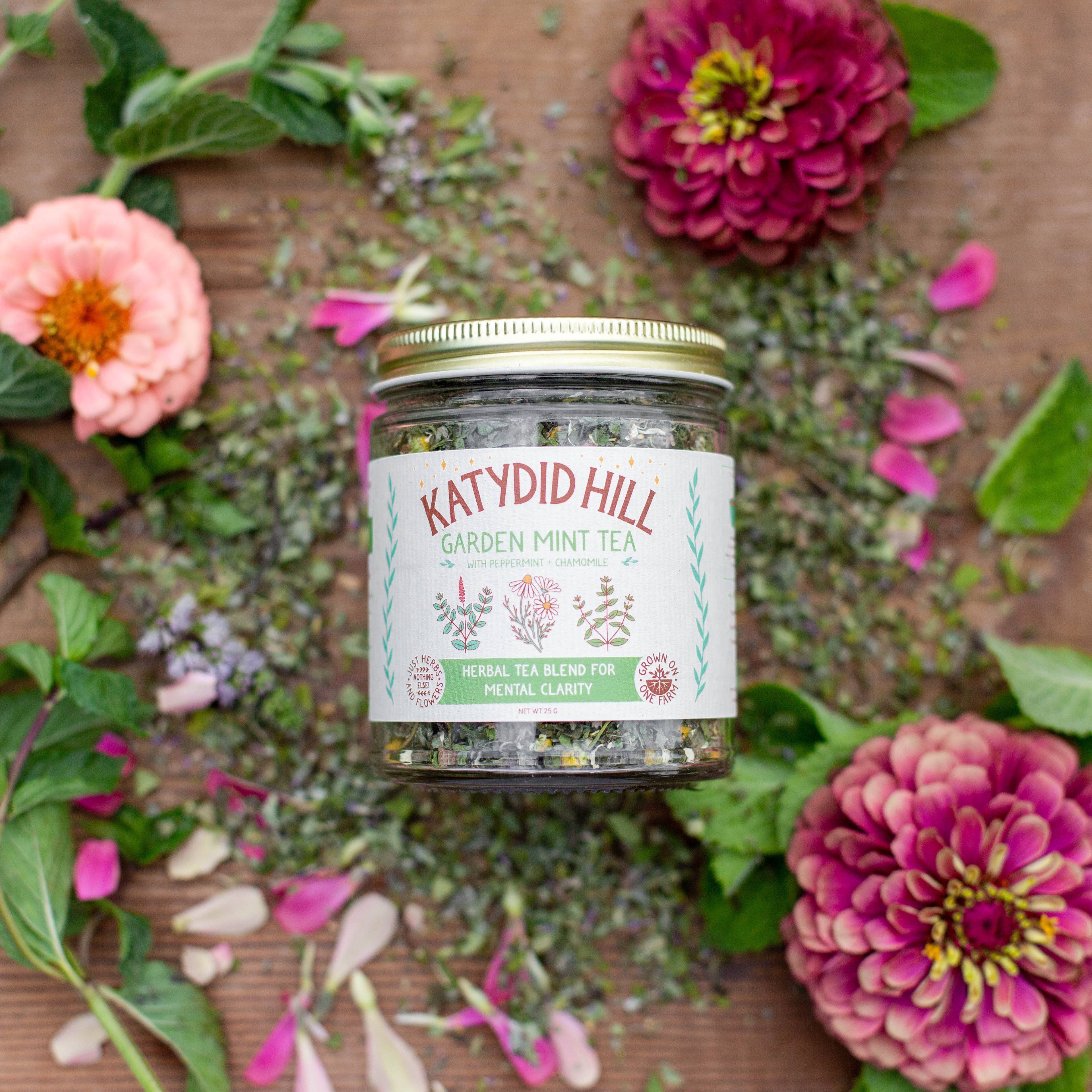 Katydid Hill Farm – Engroshandel Løs te – Garden Mint Tea - økologisk urtete blanding for mental klarhed4