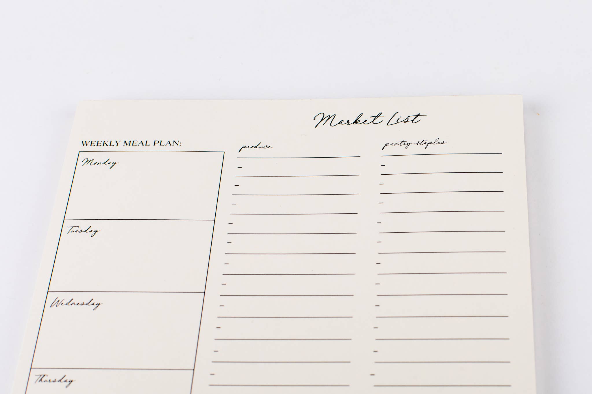 Wrinkle & Crease Paper Products - Wholesale Notepad - Market List Notepad5