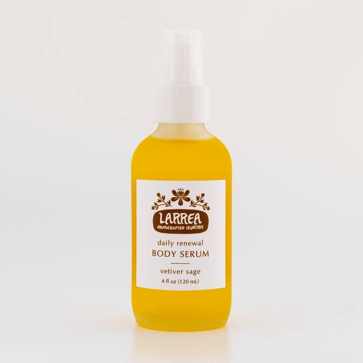 Vetiver Sage Body Serum for wholesale by Larrea Skincare