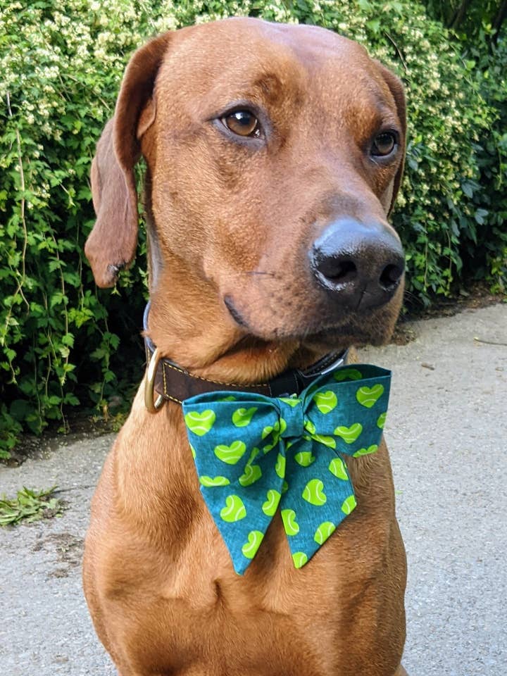 Tennis Heart Sailor Bow - Personalized for wholesale by Koa's Ruff Life