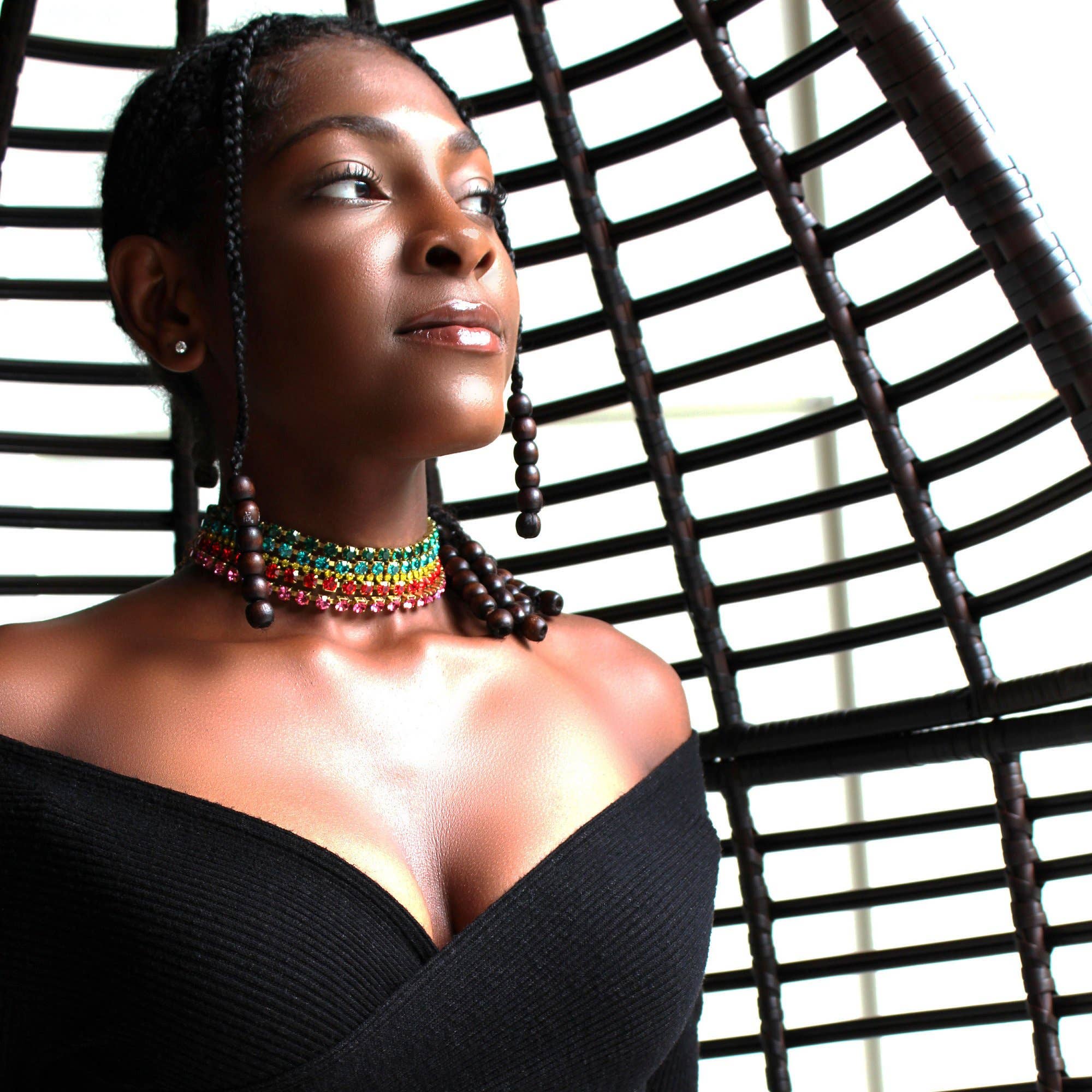 Natsuko’s Jewels - Wholesale Choker/Collar - Emerald Swarovski Crystal Choker6