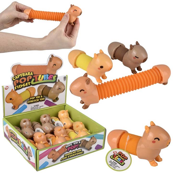 Tube Capybara Fidget Pop 7,5 pouces - LLB Toys pour la vente par La Luna Bella - Toys