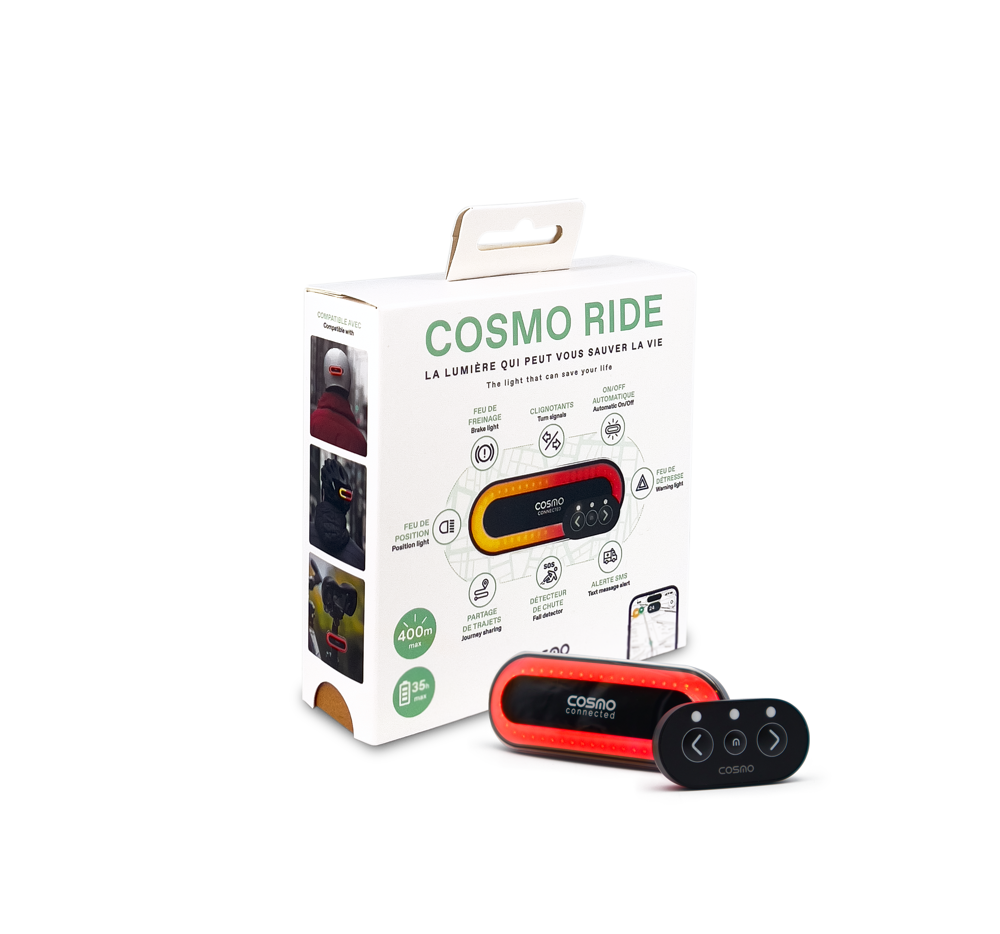 COSMO CONNECTED - Wholesale Biking Accessories - Automatic brake light for bike and scooter + remote control6