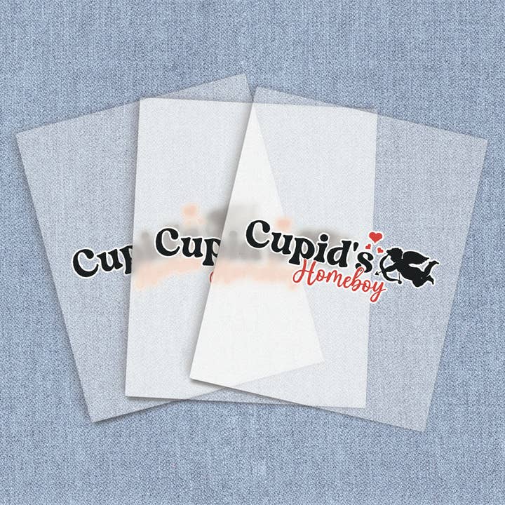 Le pote de Cupidon, transferts thermiques directs sur film pour la vente par Iron It