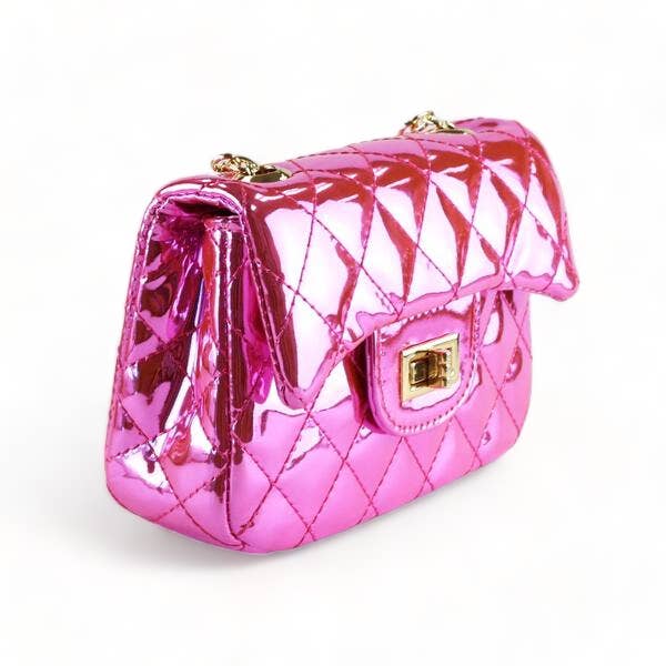 Doe a Dear - Wholesale Crossbody Bag - Kids - B1220-1 Crossbody Metallic Quilted Purse (4 Colors)3