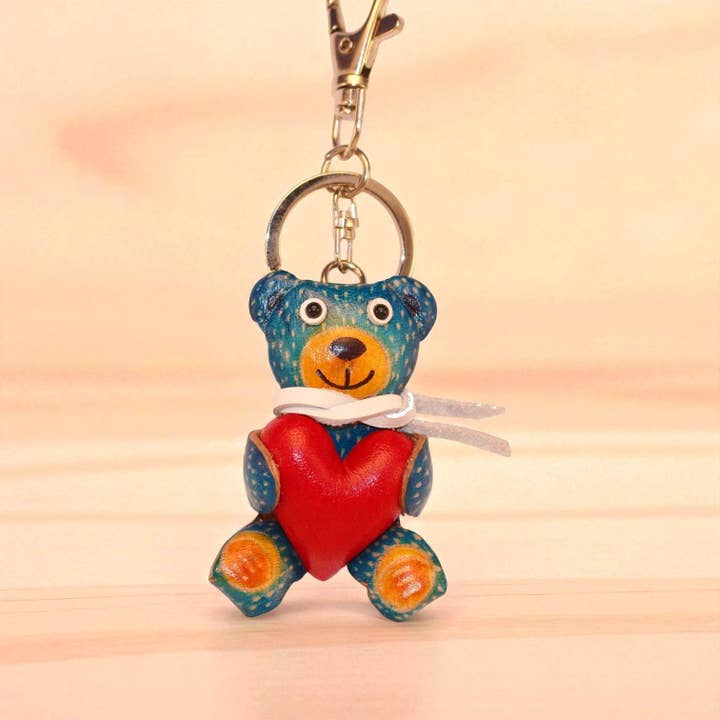 Sunflower Handmade leather inc - Wholesale Keychain - Women's - Handmade genuine leather Bear Key Chain KC41481