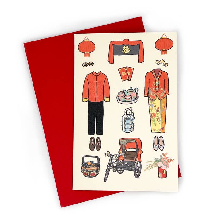 Zhi Wen Design - Wholesale Wedding Card - Peranakan (Baba and Nyonya) Wedding Card