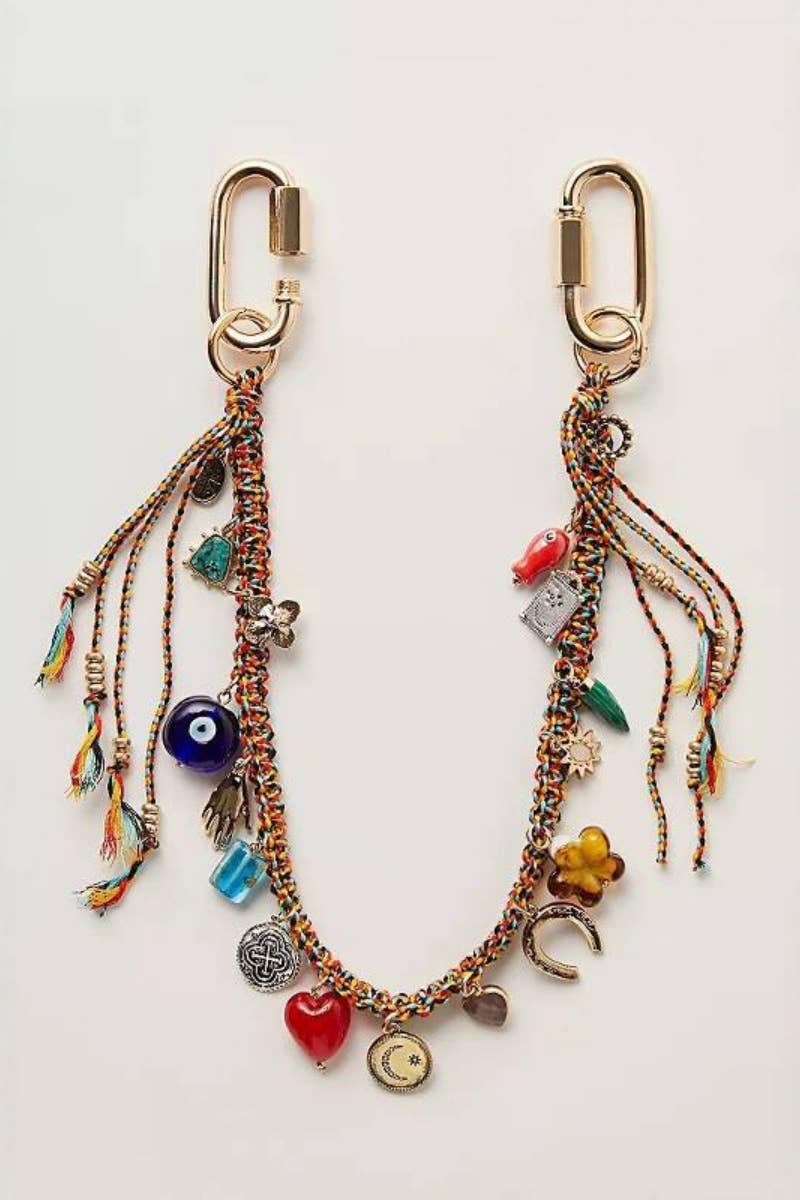 Leto Accessories - Wholesale Bag Strap - Women's - Edgy Evil Eye Bag Charm Chain - Handwoven Bag Strap1