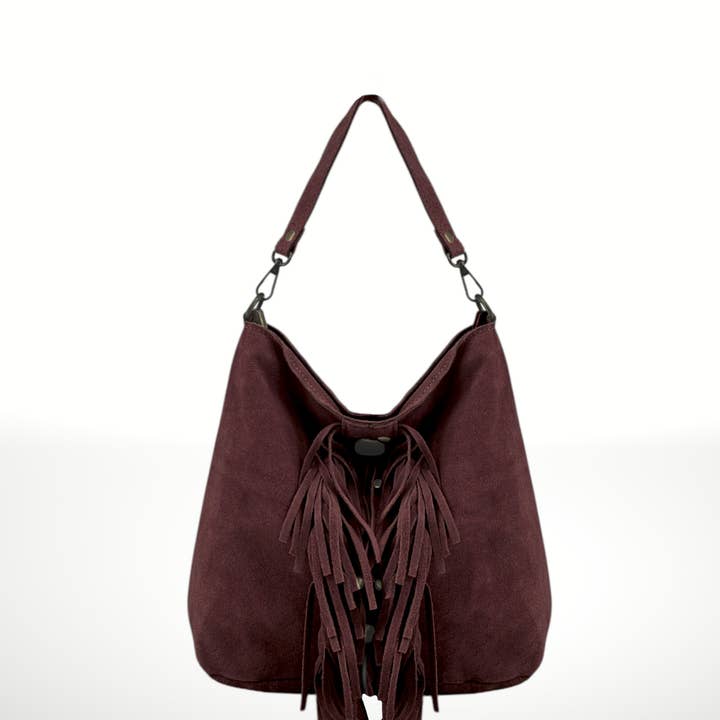 ITALIAN'S LEATHER - Wholesale Shoulder Bag - Women's - Ribelle suede leather bag 25090415