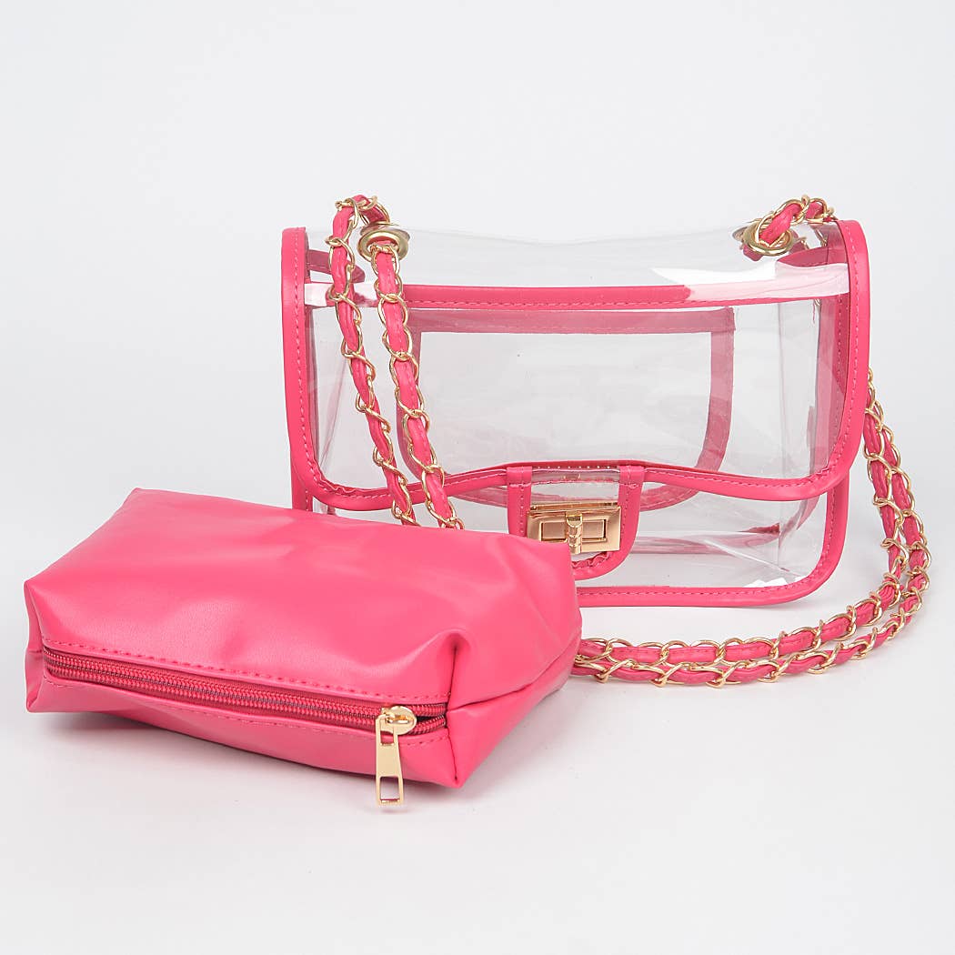 3AM BY H&D ACCESSORIES - Wholesale Crossbody Bag - Women's - Transparent Crossbody Bag W/pouch14