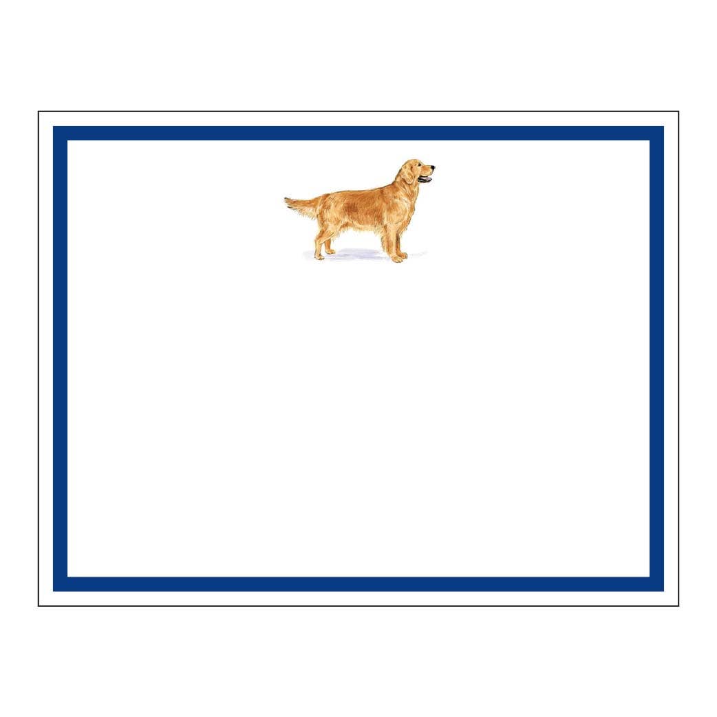 Donovan Designs - Vente Assortiments de papeterie/cartes - Cartes de correspondance plates Golden Retriever0