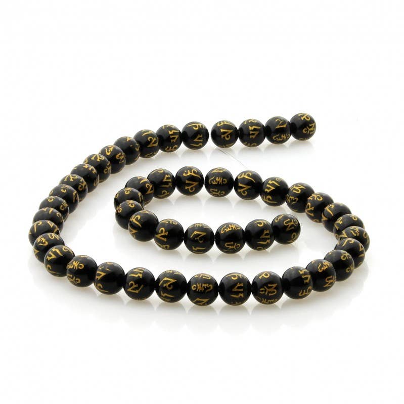 UniArt – wholesale Pärlor – Svart Agat Med Mantra0