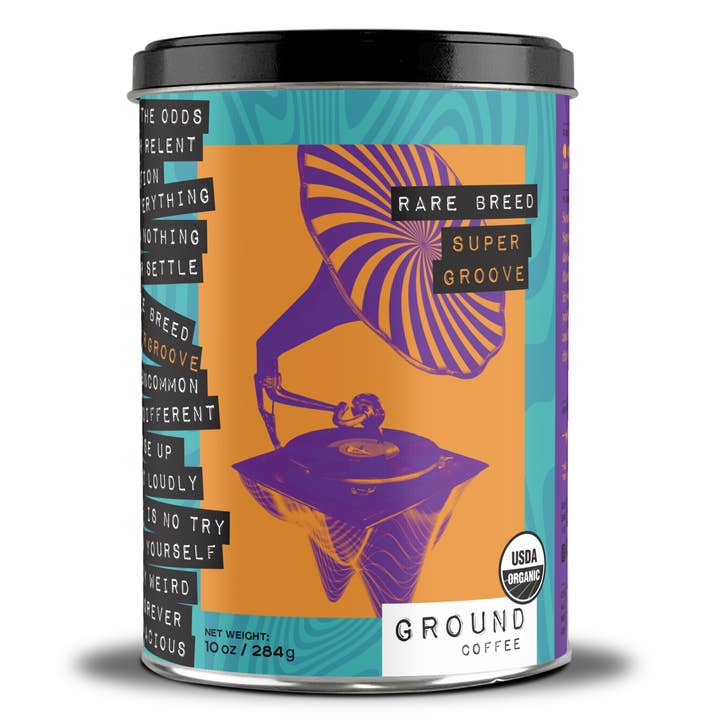 Super Groove Ground Coffee for wholesale by Rare Breed Coffee