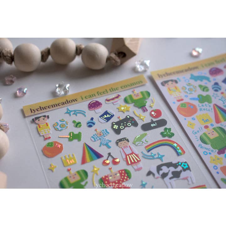Lycheemeadow - Wholesale Sticker - I Can See the Cosmos Holographic Sticker Sheet6