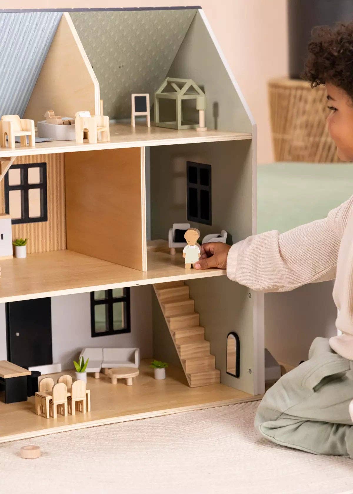 Coco Village - Wholesale Doll Accessory Kit - Kids - Set of 5 Family Wooden Doll House Characters8