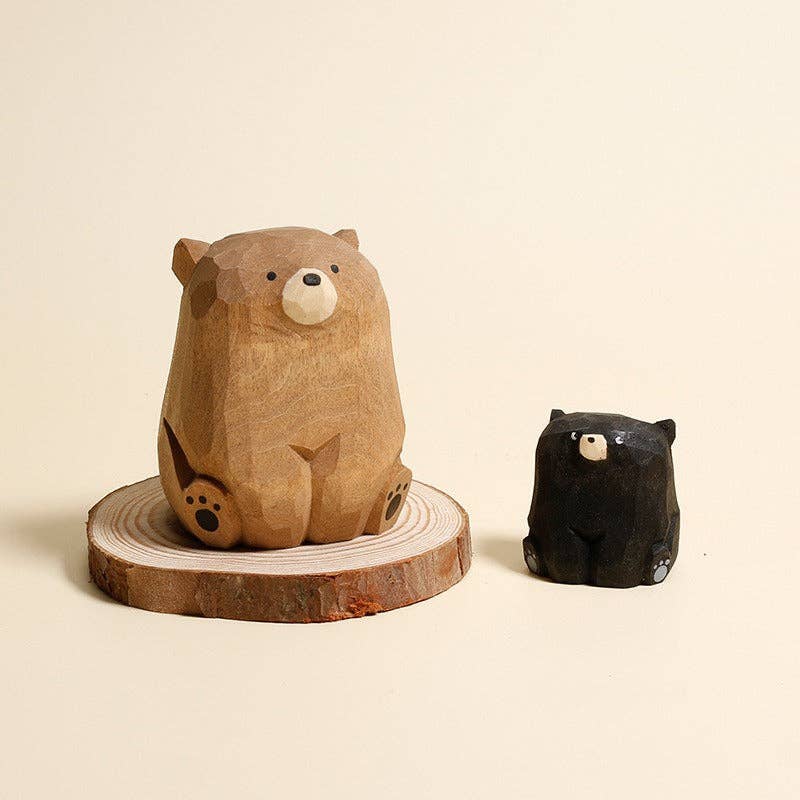 Gohobi （We cover U.S. import duties） - Wholesale Decorative Figurine - Gohobi Handcrafted Wooden Bear Ornament13