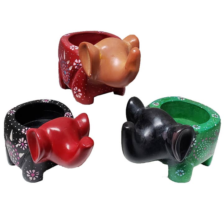 Håndlavet T-lys Holder i Fedtsten – Vilddyr Design for engroshandel hos Stoneage Arts Inc