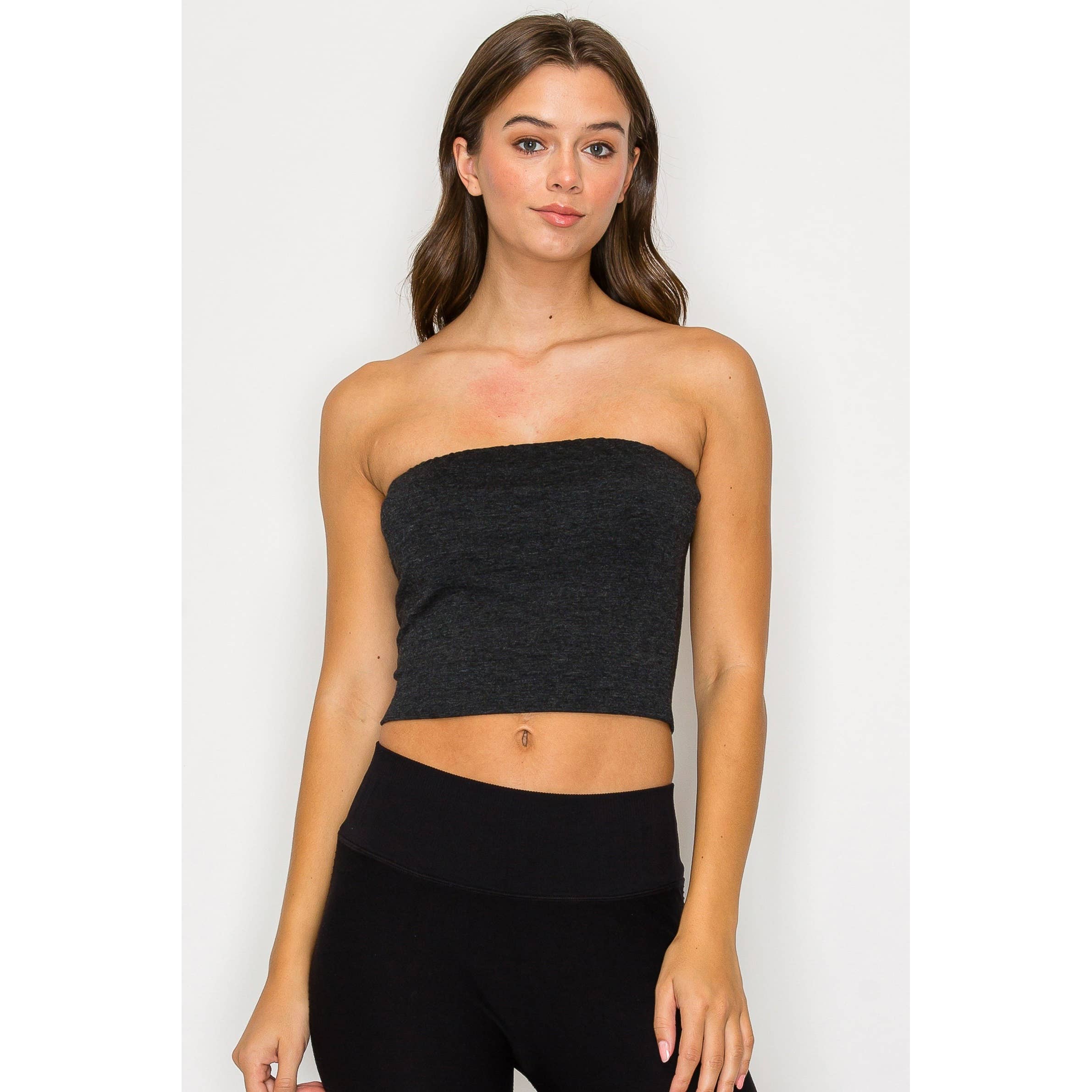 UP CLOTHING - Wholesale Tank Top - Women's - Double Layered Cropped Tube Top5