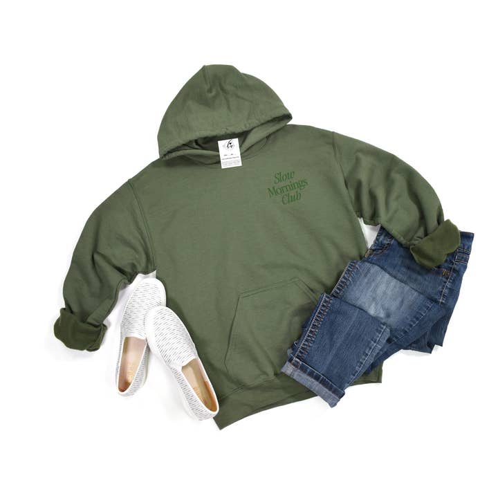 Blonde Ambition Apparel & Designs - Venta al por mayor Sudadera con capucha - Mujer - Sudadera con capucha bordada del Club de Mañanas Lentas9