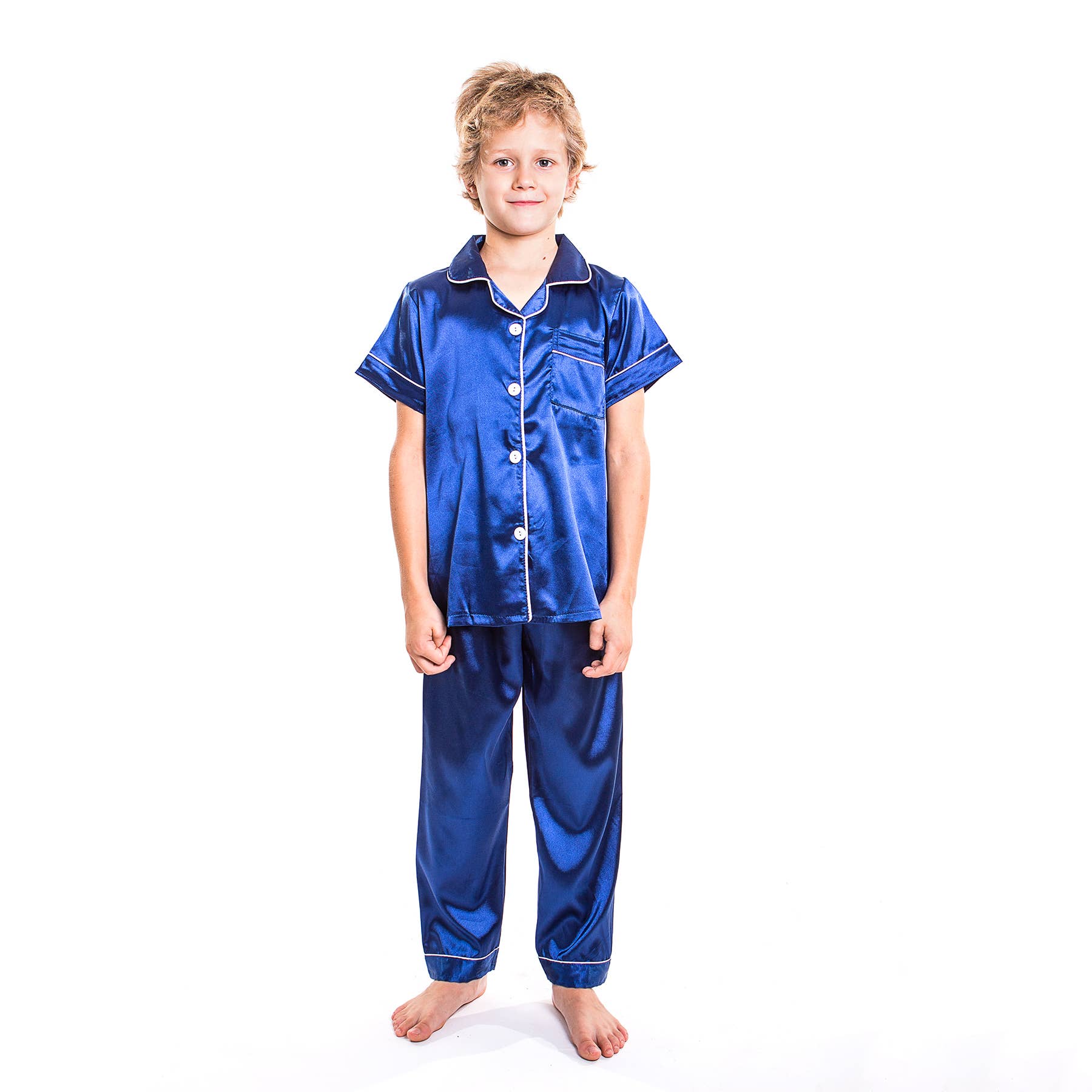 Sisters G Kids - Wholesale Sleepwear Set - Kids - Kids Satin Pajamas Short Sleeves + Pants 15
