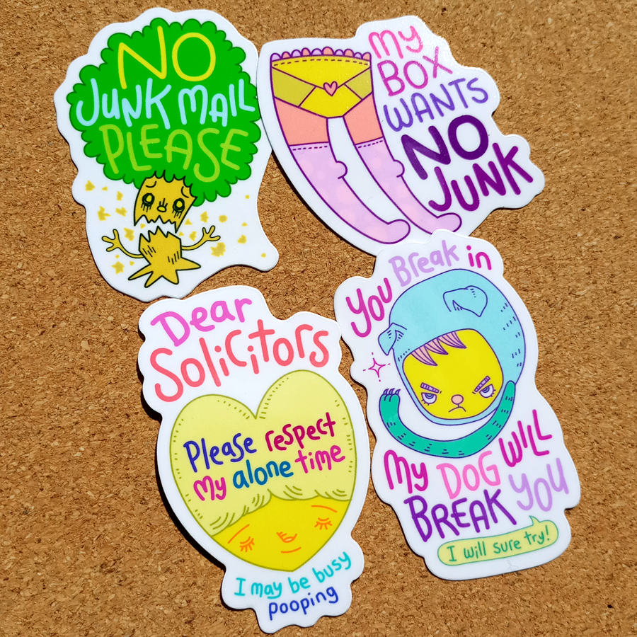 Chika Ando Illustration - Wholesale Phone & Laptop Stickers - My Dog Will Break You Sticker3