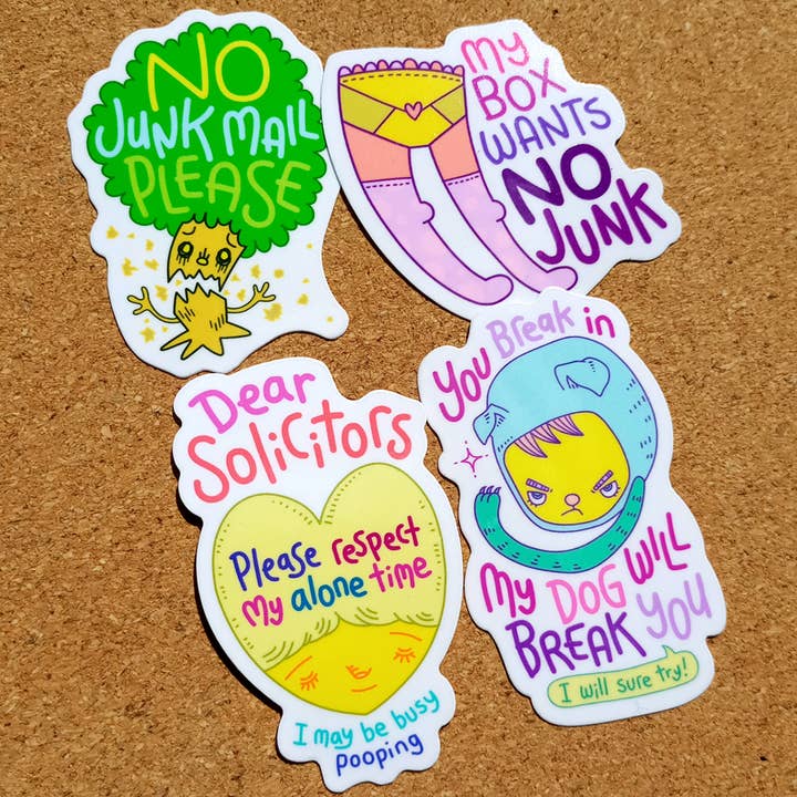 Chika Ando Illustration - Wholesale Phone & Laptop Stickers - My Dog Will Break You Sticker3