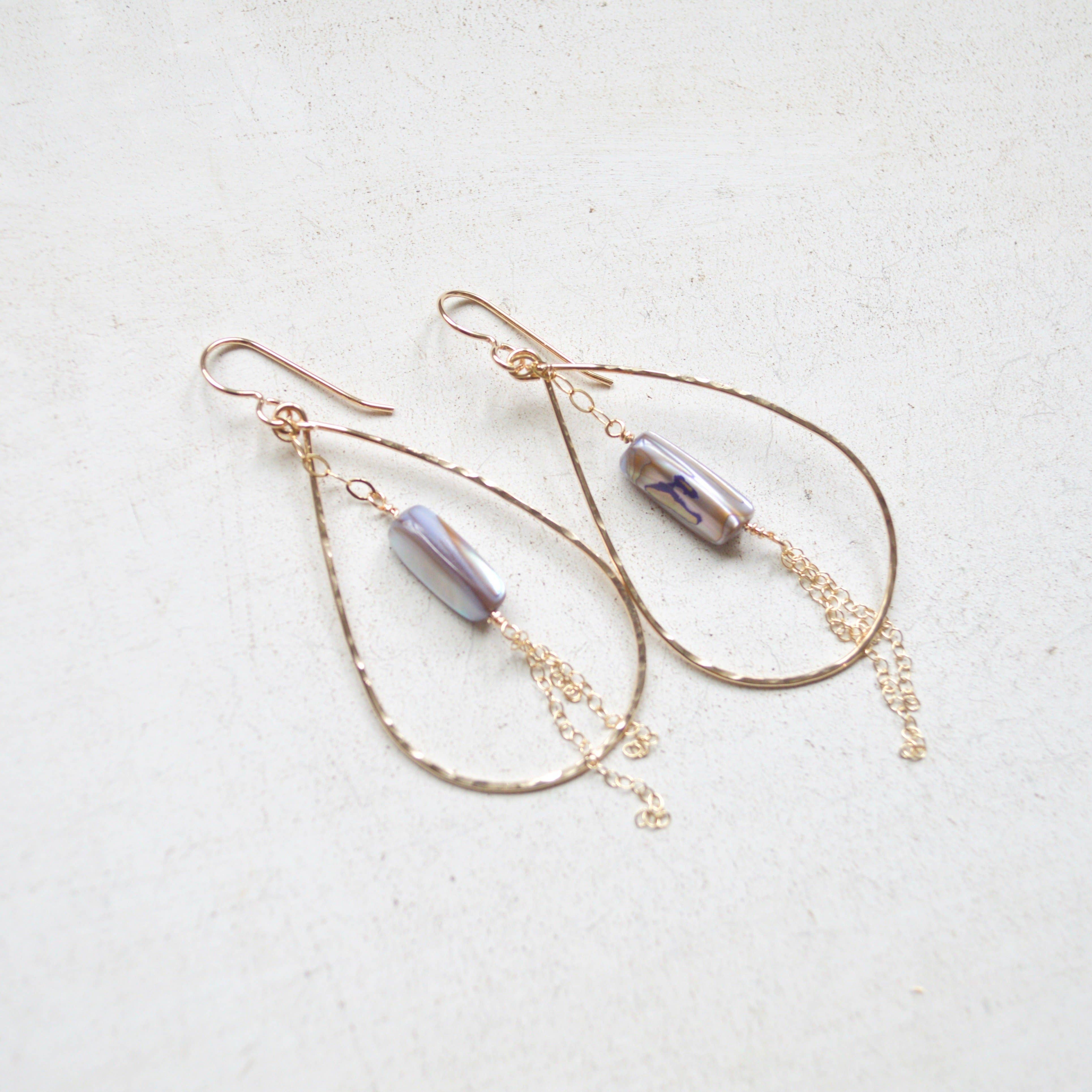 Salty But Sweet - Wholesale Dangle Earrings - Mother of Pearl Teardrop Earrings1