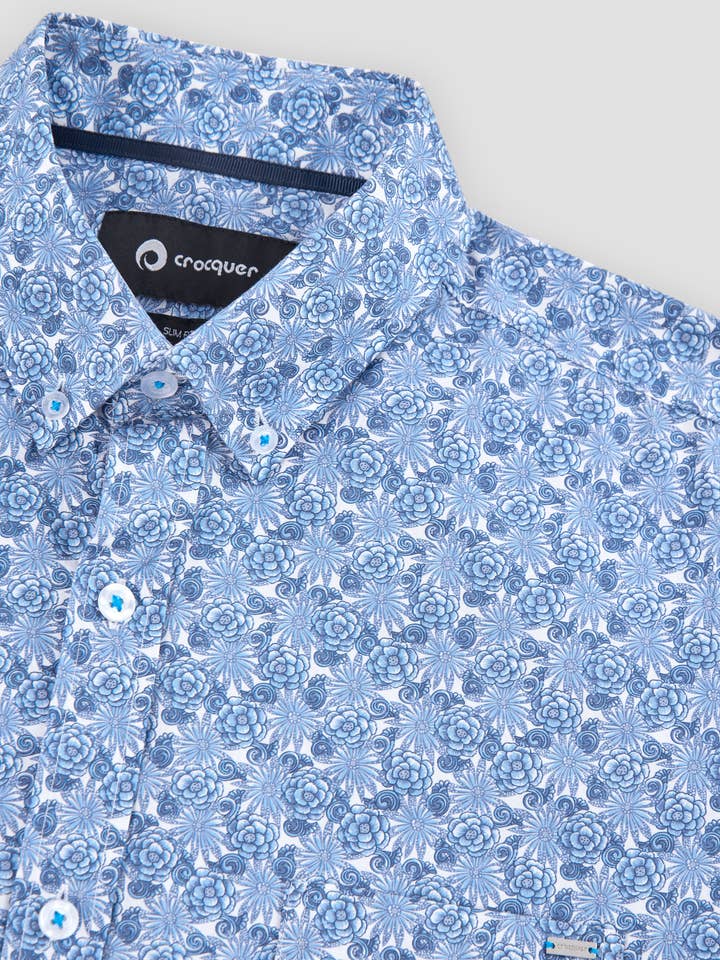 Långärmad skjorta med blommönster för wholesale av CROCQUER