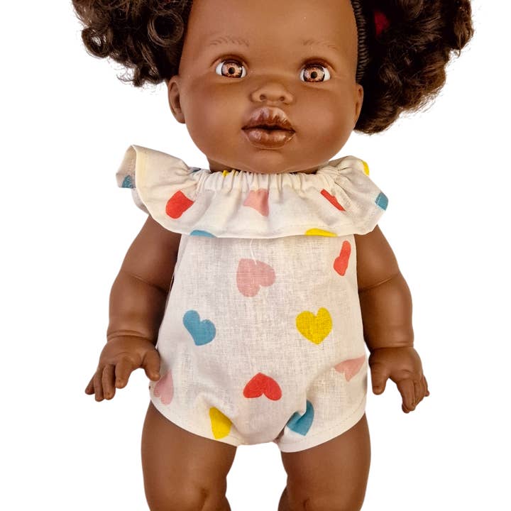 LEONIE multi heart romper for wholesale by Maman Poule et Papa Coq