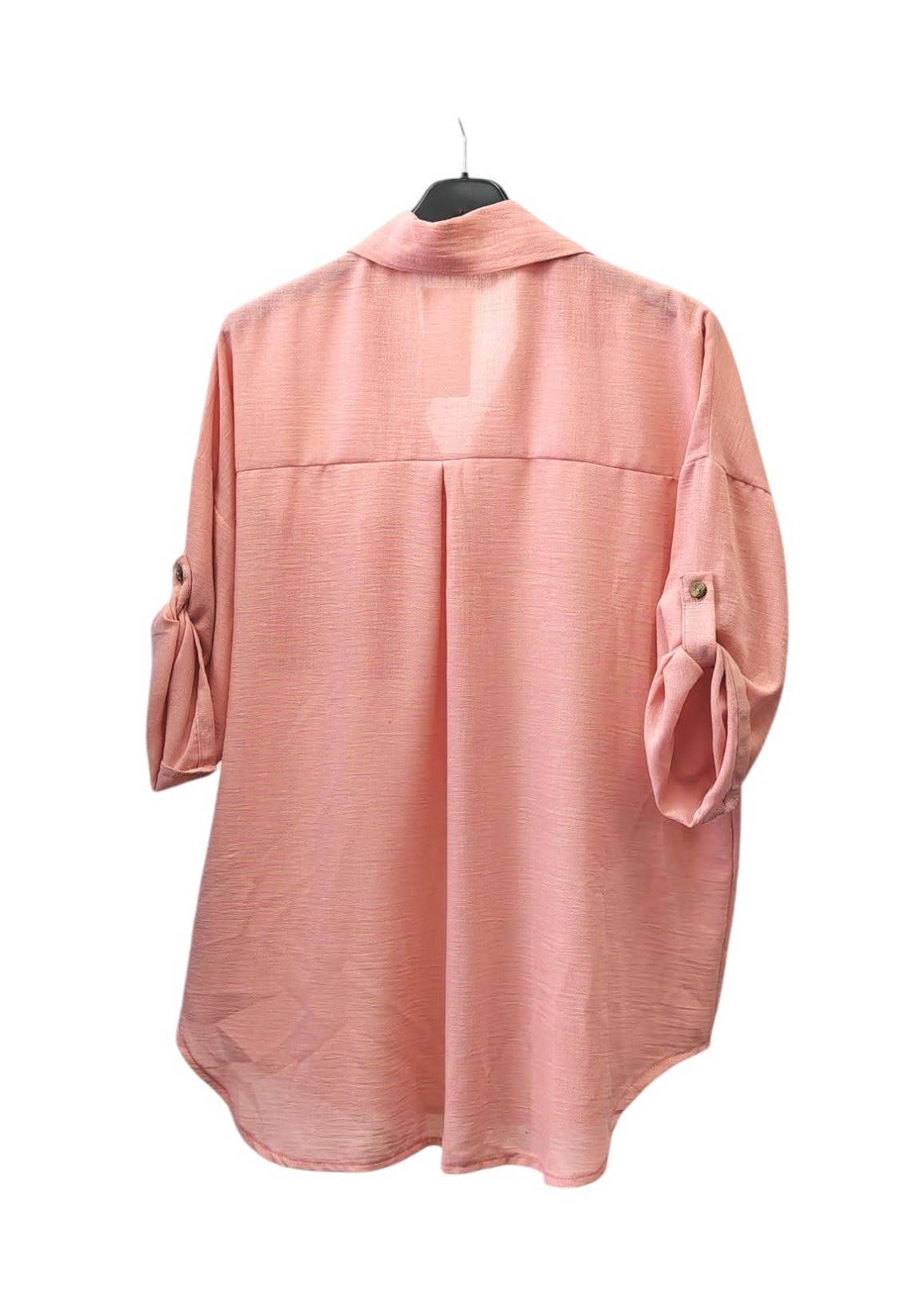 Superbia - Wholesale Button Down Shirt - Women's - Italian One Size Full Button Linen Shirt Blouse with Pocket5