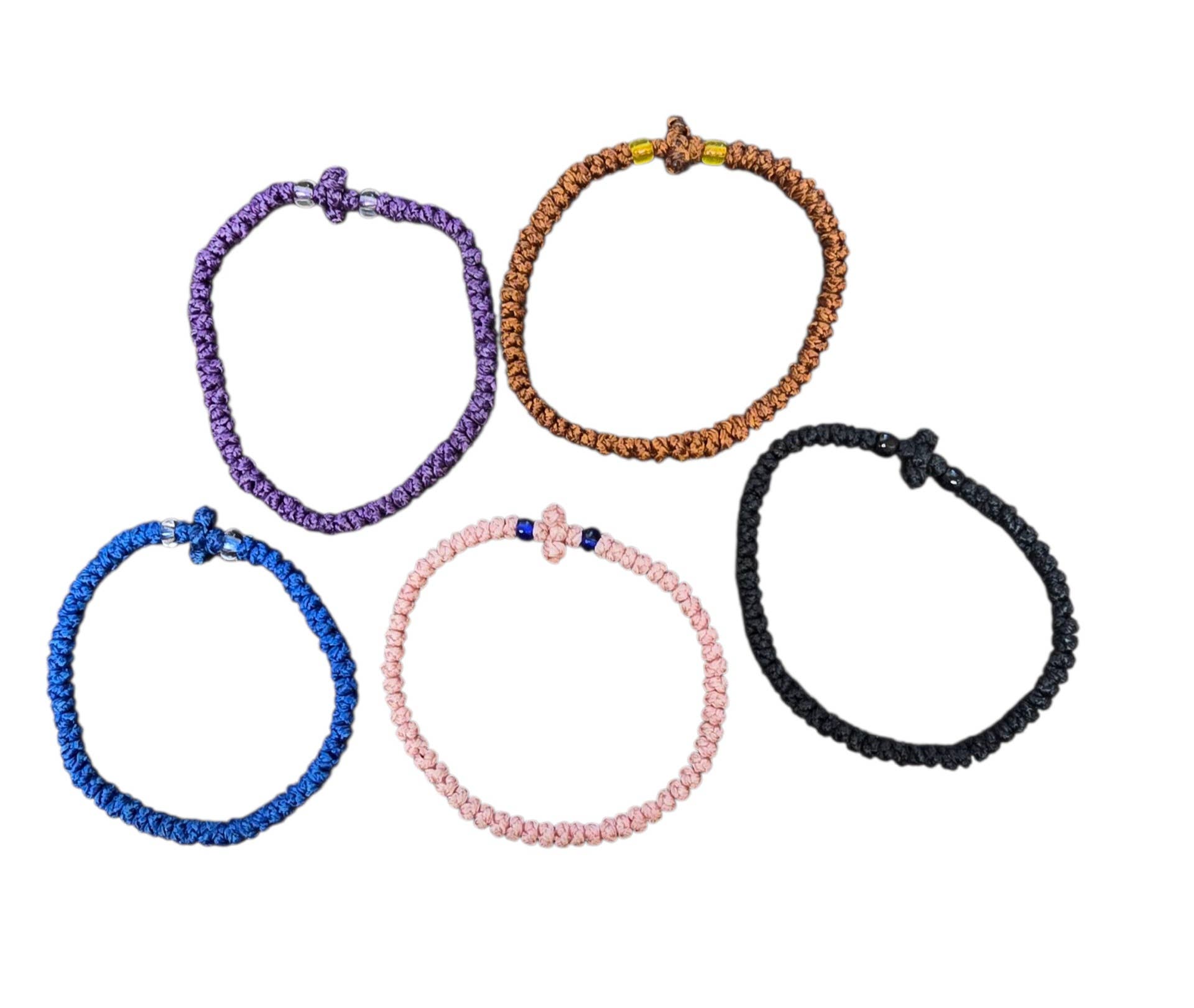 2 Greeks Inc - Wholesale Woven/Braided Bracelet - 
Adjustable Knot Cross Komboskini – Multiple Colors
1